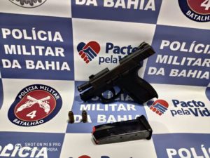 Polícia apreende arma de fogo em Aramari