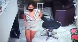 Vídeo mostra a ação de bandidos em assalto a salão de beleza