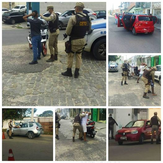 Policiais do Quarto Batalhão realizam a Operação Trânsito Seguro em Alagoinhas.
