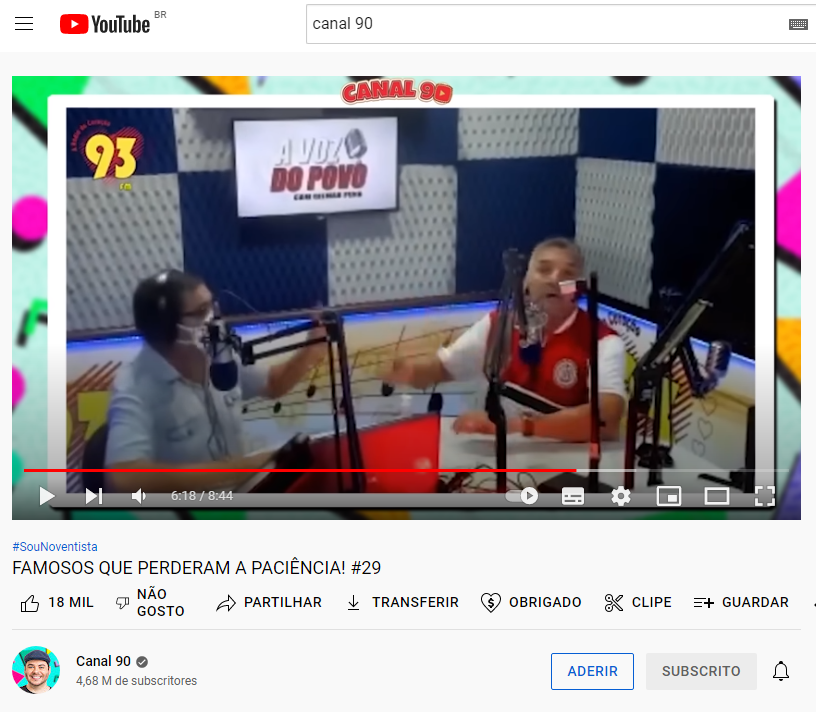 Briga ao vivo entre Albino Leite e Reinaldo Silva é reproduzida por canal de Youtube com milhões de inscritos.