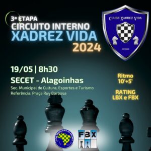 Circuito de xadrez realiza terceira etapa do ano em nova localização